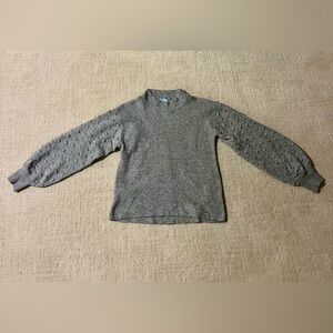 CeCe Gray Textured Long Sleeve Sweater women’s size S